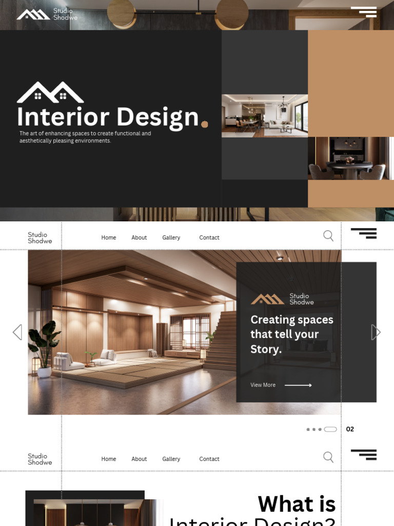 Brown and Black Minimalist Interior Design Presentation | PDF
