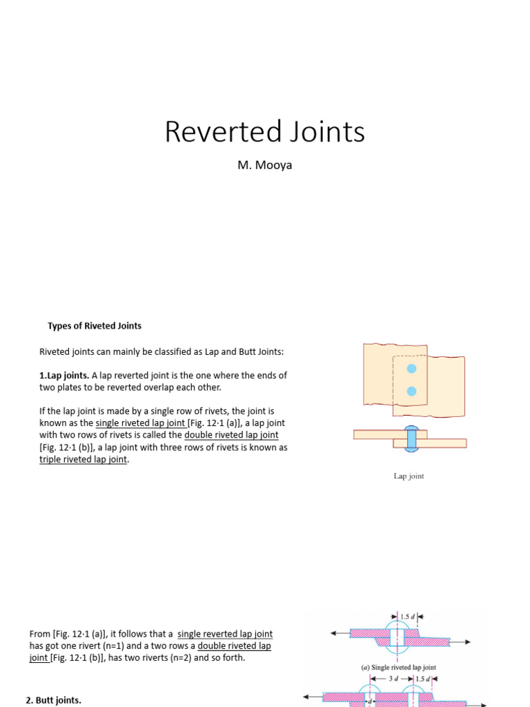 Reverted Joints in Strength of Materials | PDF