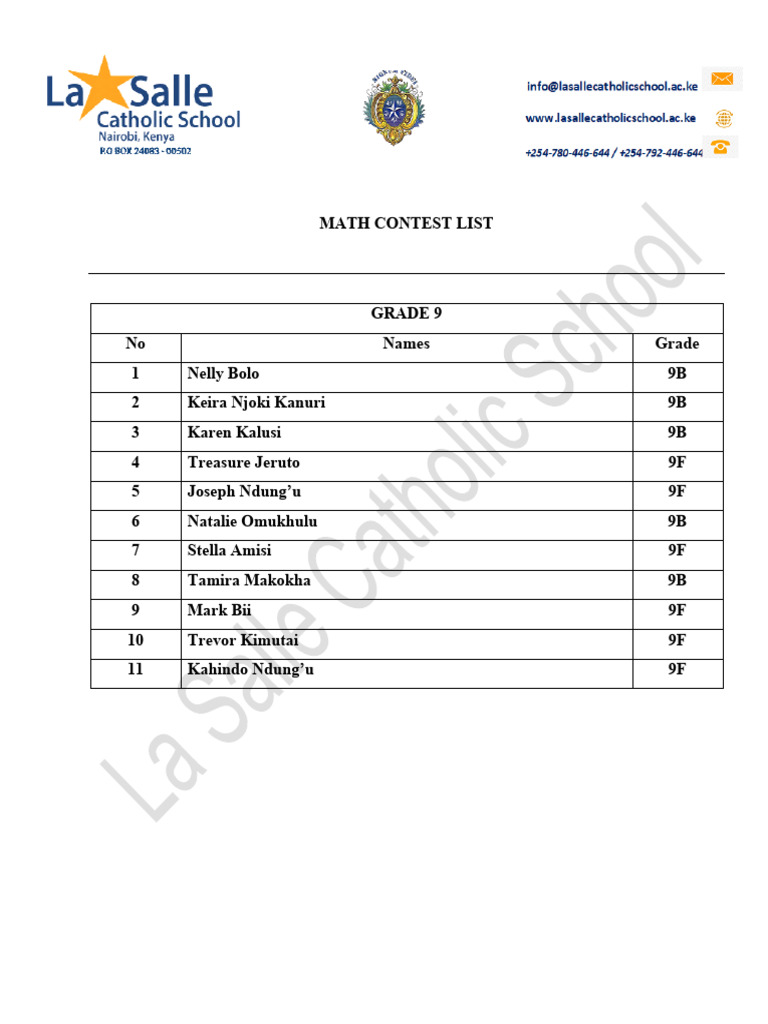 Maths Contest | PDF