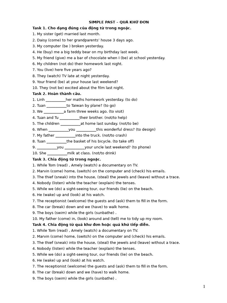Simple Past | PDF