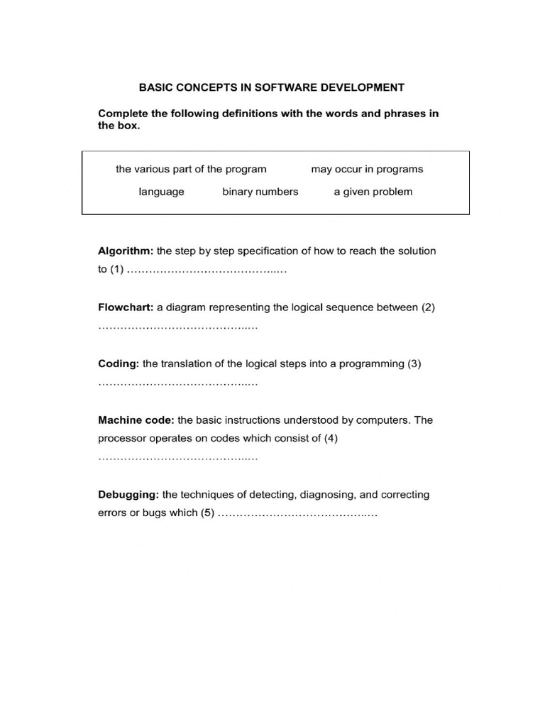Basic Concepts in Software Development | PDF