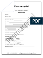 Pharmacrystal Application Form