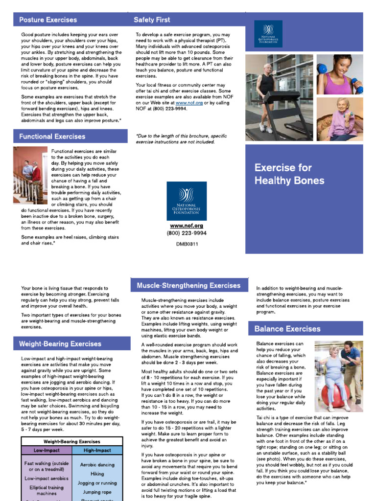 Exercise For Healthy Bones | PDF