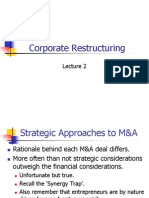 Corporate Restructuring and M&A Strategies