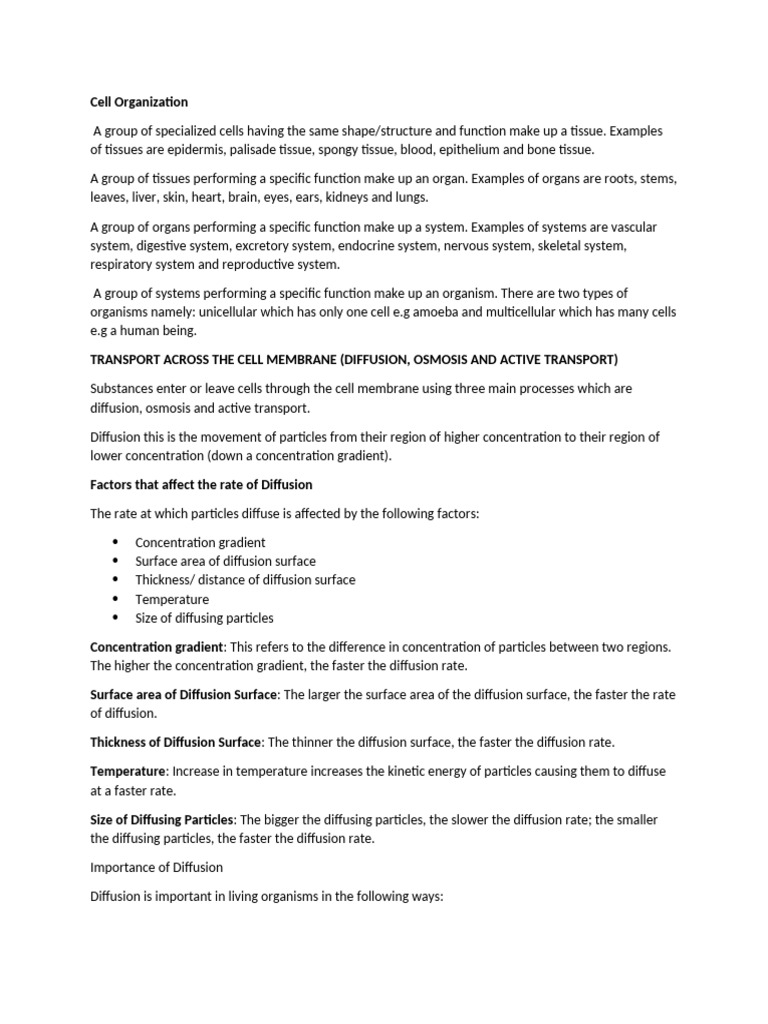Notes For G10 Biology | PDF