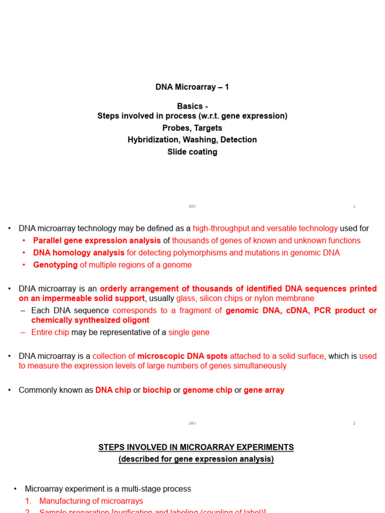 DNA Microarray 1 - 2026 | PDF