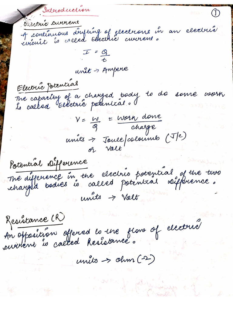 Unit 1 (D.c. Circuits) | PDF