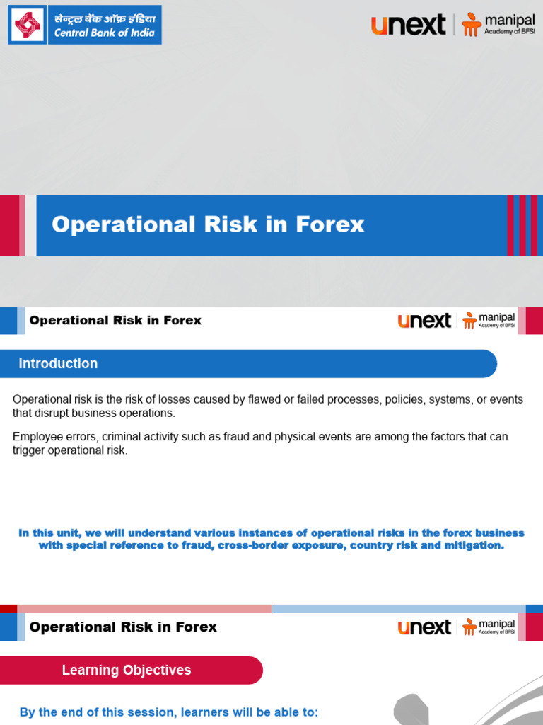 Operational Risk in Forex | PDF