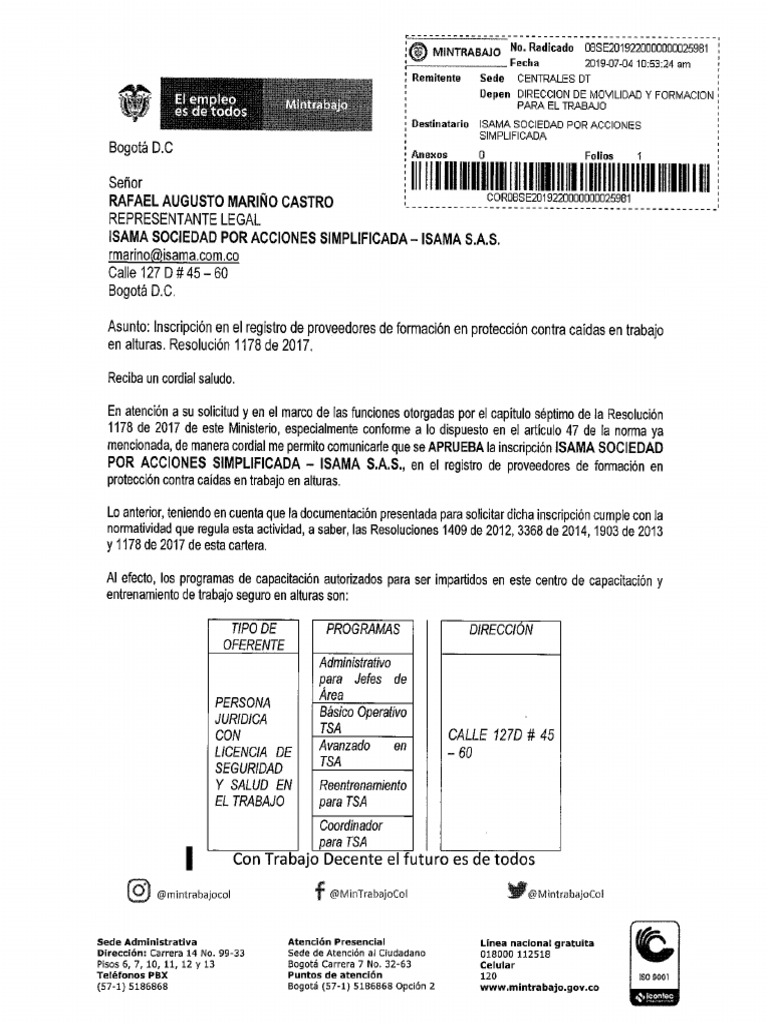 Isama Sociedad Por Acciones Simplificada | PDF