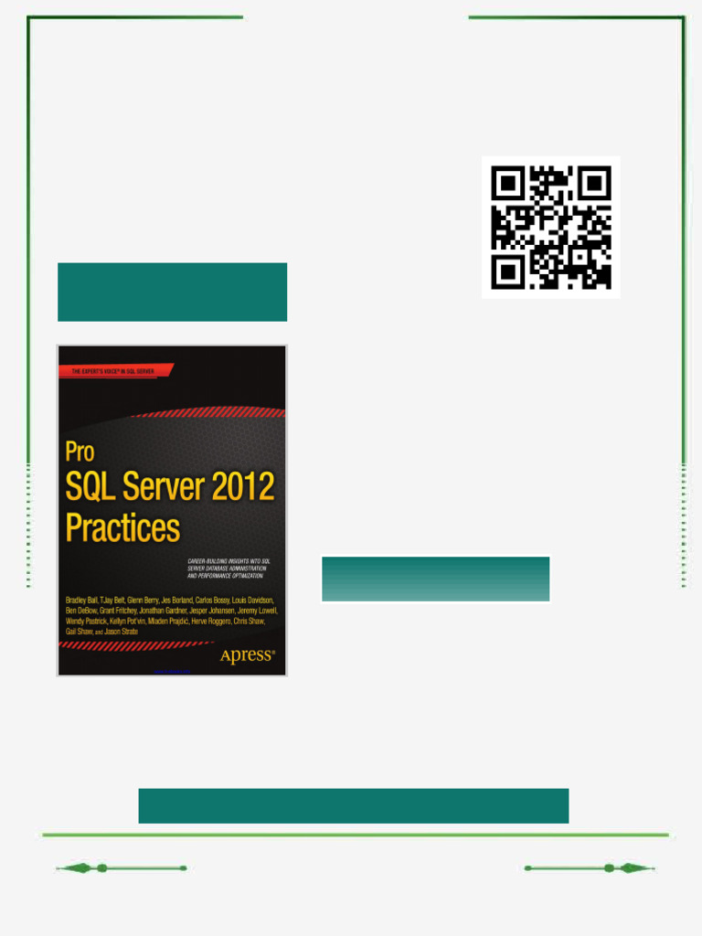 Pro SQL Server 2012 Practices 1st Edition Bradley Ebook Testbank ...