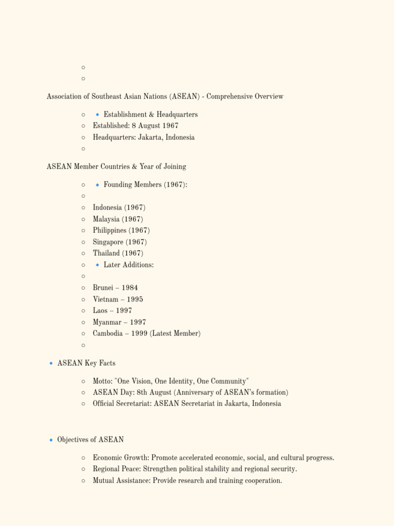Asean | PDF