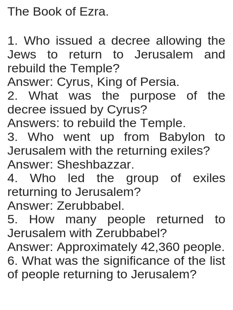 The Book of Ezra | PDF