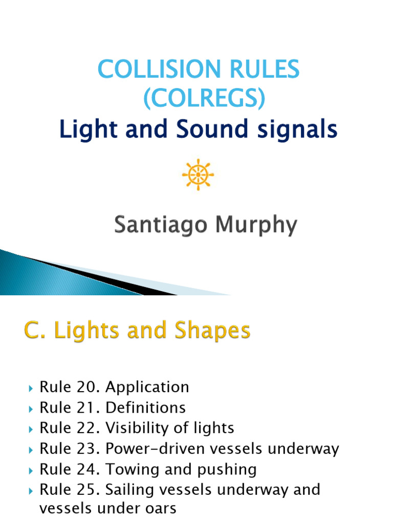 Lesson 4 COLREGS Lights and Sound Signals | PDF
