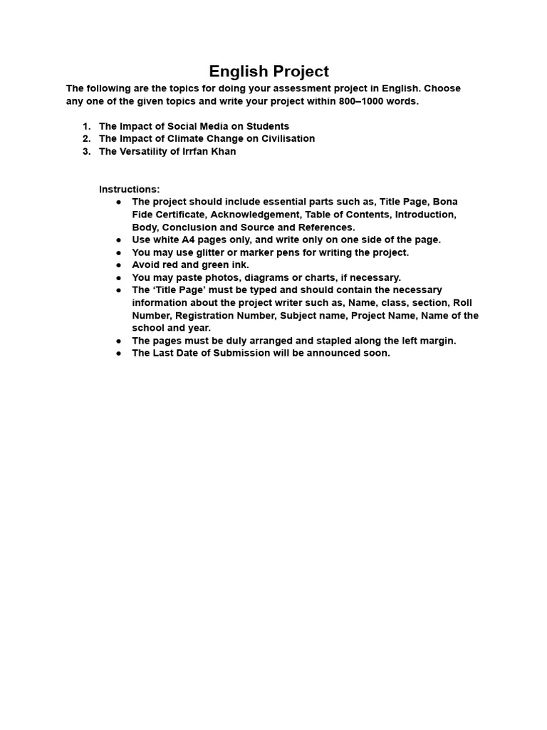 English Project | PDF