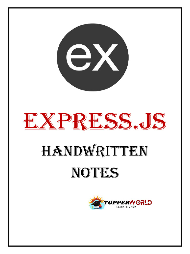 ExpressJS Handwritten Notes | PDF