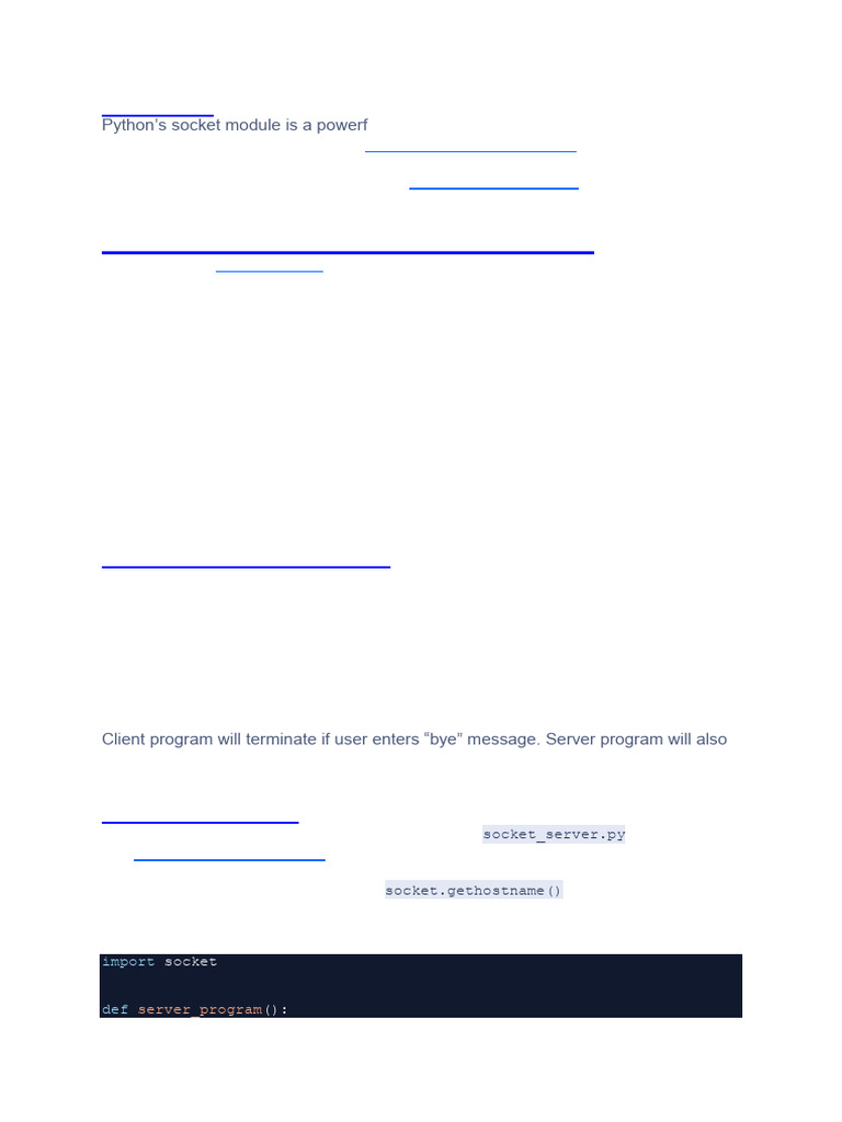 Socket Python | PDF