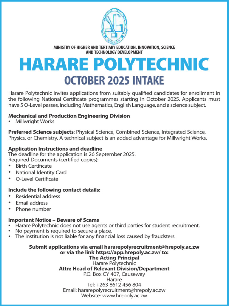 Harare Polytechnic | PDF