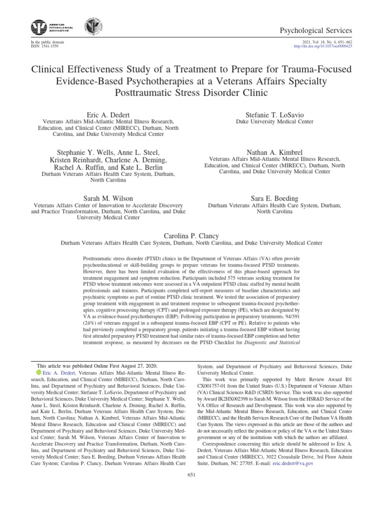 Extra Handout Clinical Effectiveness Study | PDF
