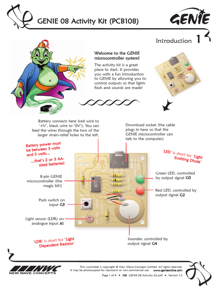 108 - GENIE 08 Activity Kit | PDF | Electrical Connector | Soldering