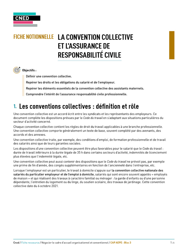 La Convention Collective Et L'Assurance de Responsabilité Civile | PDF ...