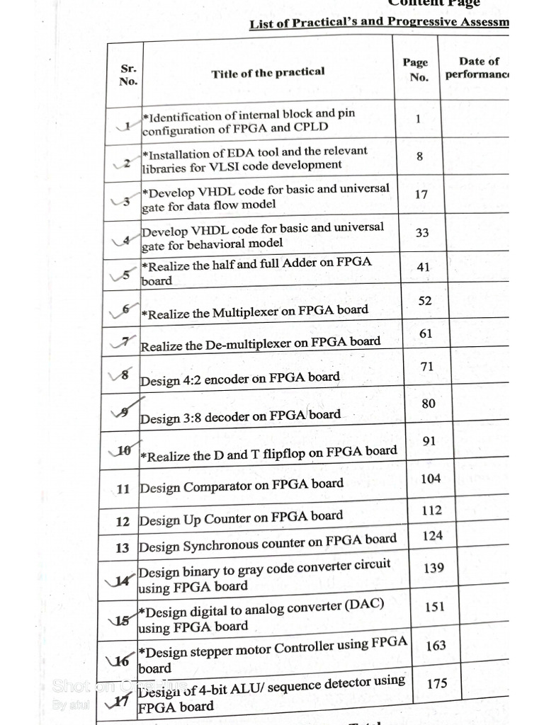 VLSI Practical List | PDF