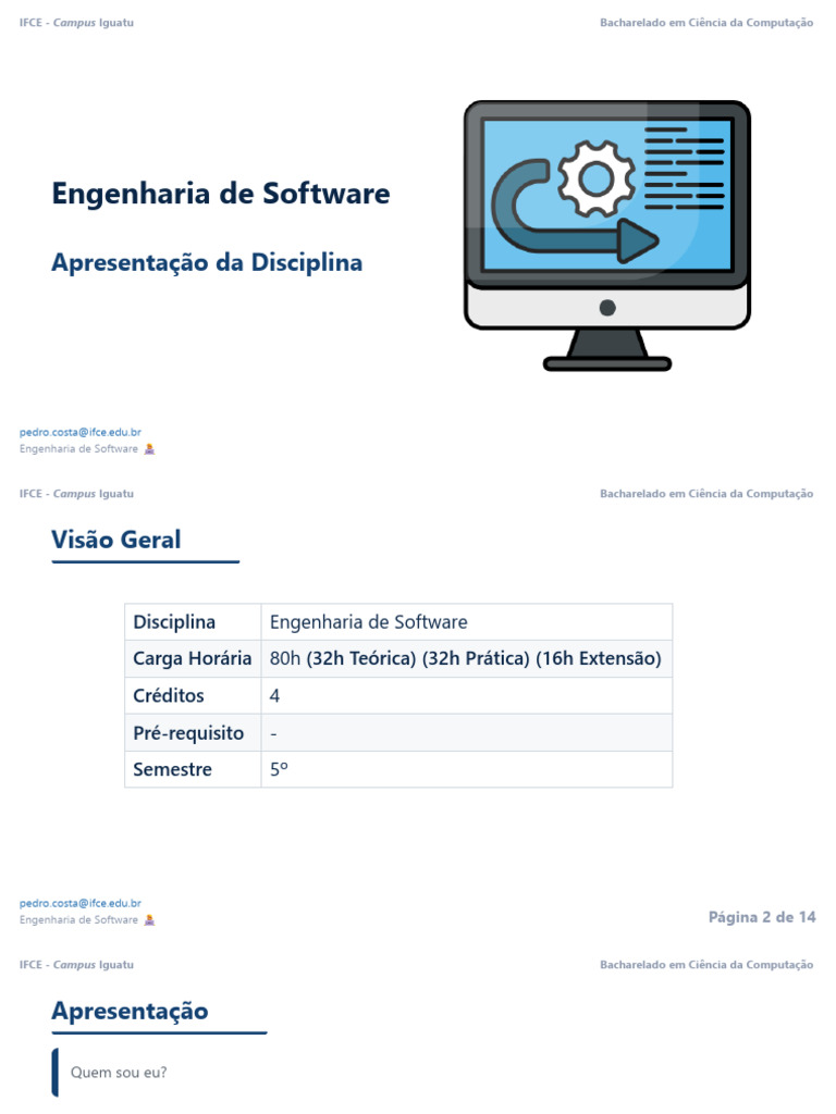 Aula 00 - Apresentação Da Disciplina | PDF