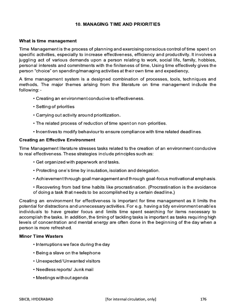Time Management | PDF