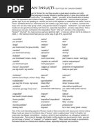 Latin Curse Words and Phrases | PDF | Human Sexuality | Mammalian Sexuality