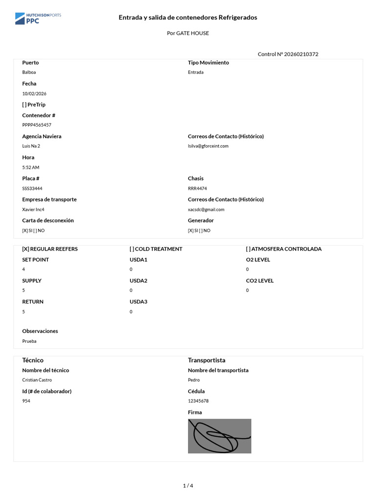 Report Reefer Container 112202613446 | PDF