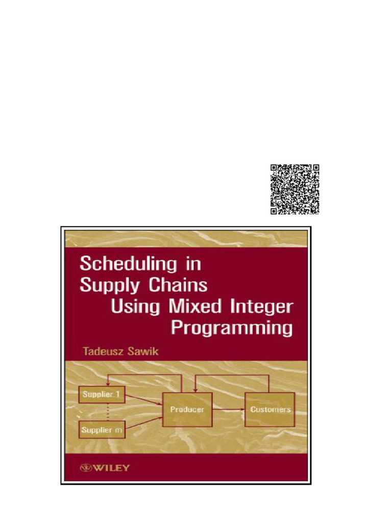 Scheduling in Supply Chains Using Mixed Integer Programming 1st Edition ...