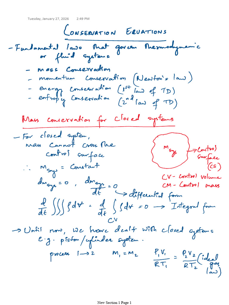 Chapter 2b Conservation Laws | PDF