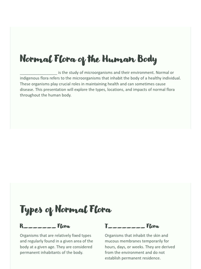 Ch. 5 Normal Flora | PDF | Skin | Lactobacillus