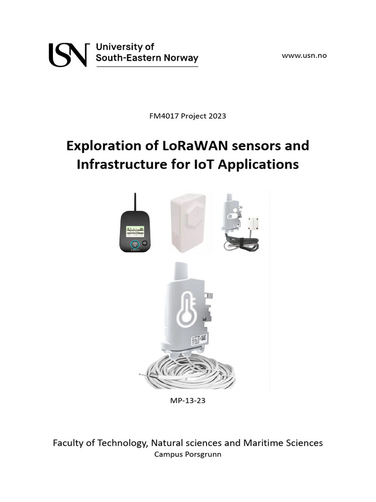 LoRaWAN Sensors - Report | PDF