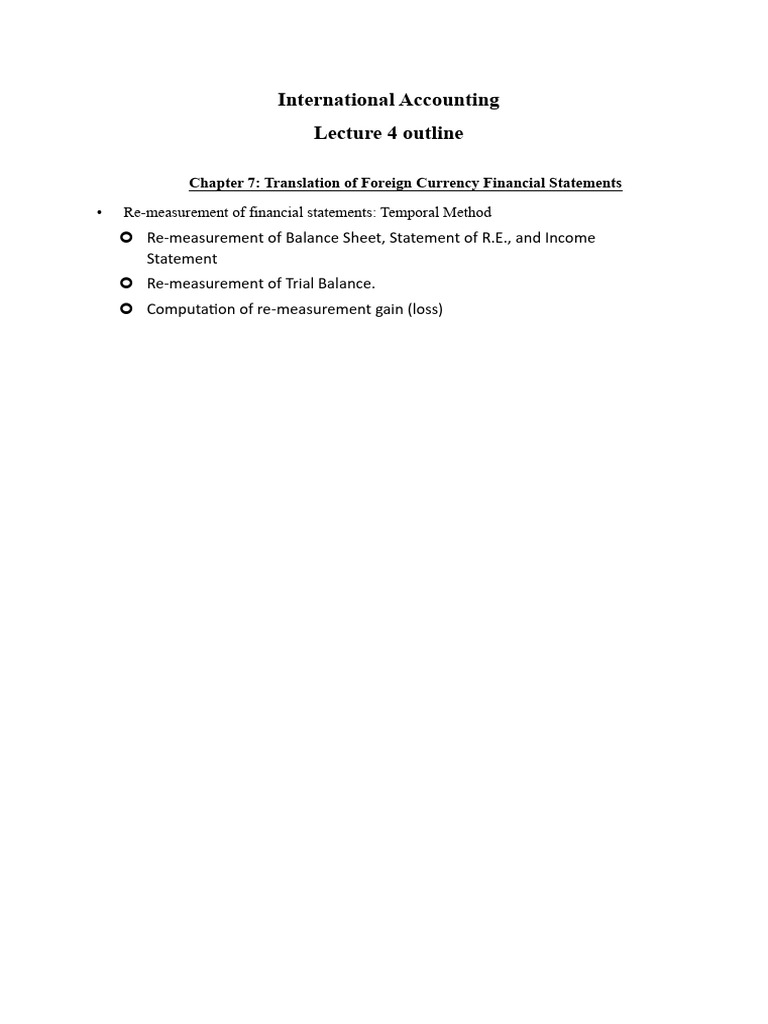 Lecture 4 Outline | PDF