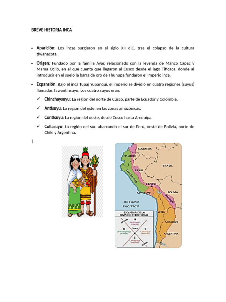 Breve Historia Inca - Resumen | PDF