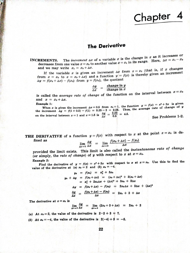 Diff. Cal. The Derivative | PDF