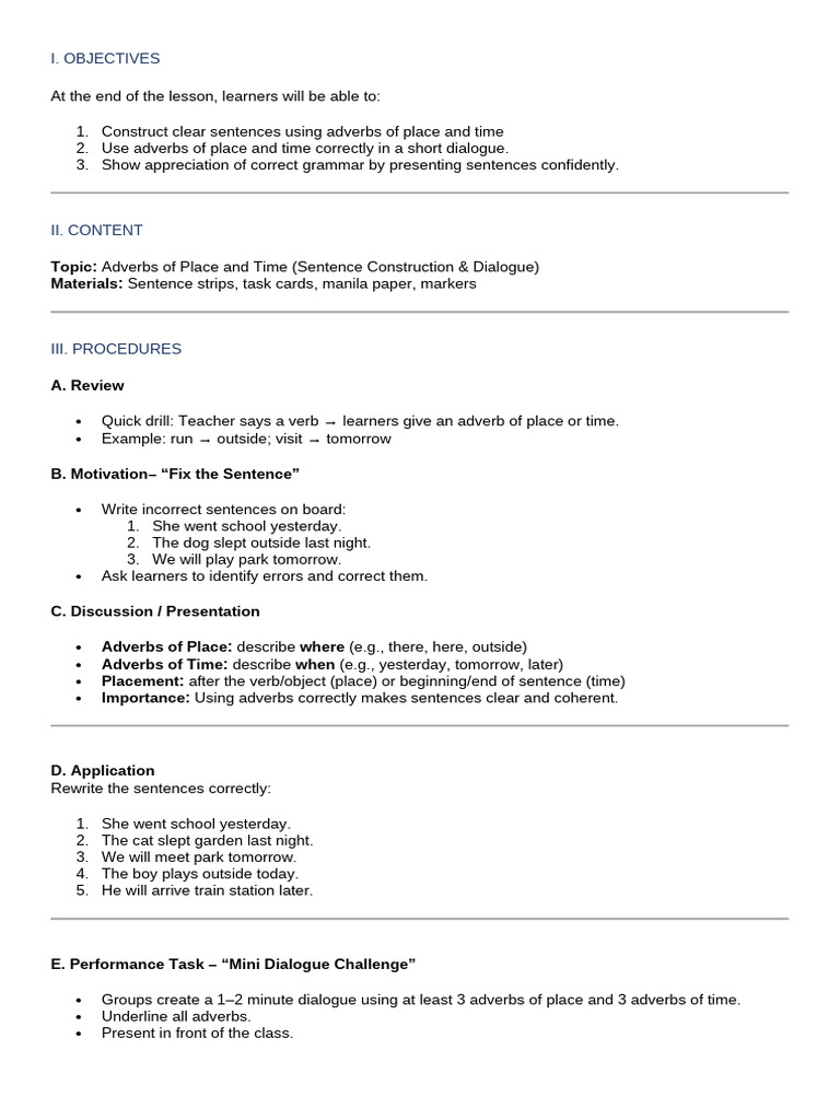LESSON PLAN IN ENGLISH 6 Day 10 | PDF | Human Communication | Learning