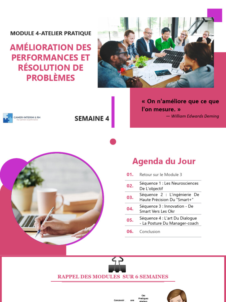 MODULE 4 JOUR 1 ET 2 Amélioration Des Performances Et Résolution de