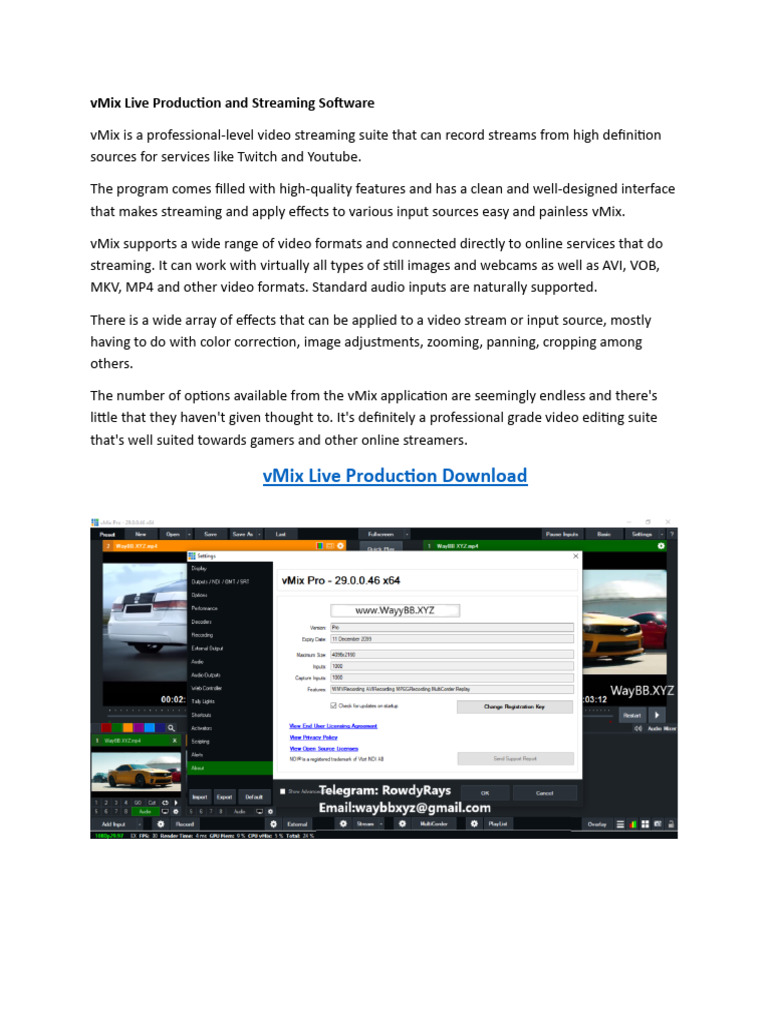 Vmix Live Production and Streaming Software | PDF | Computer File ...