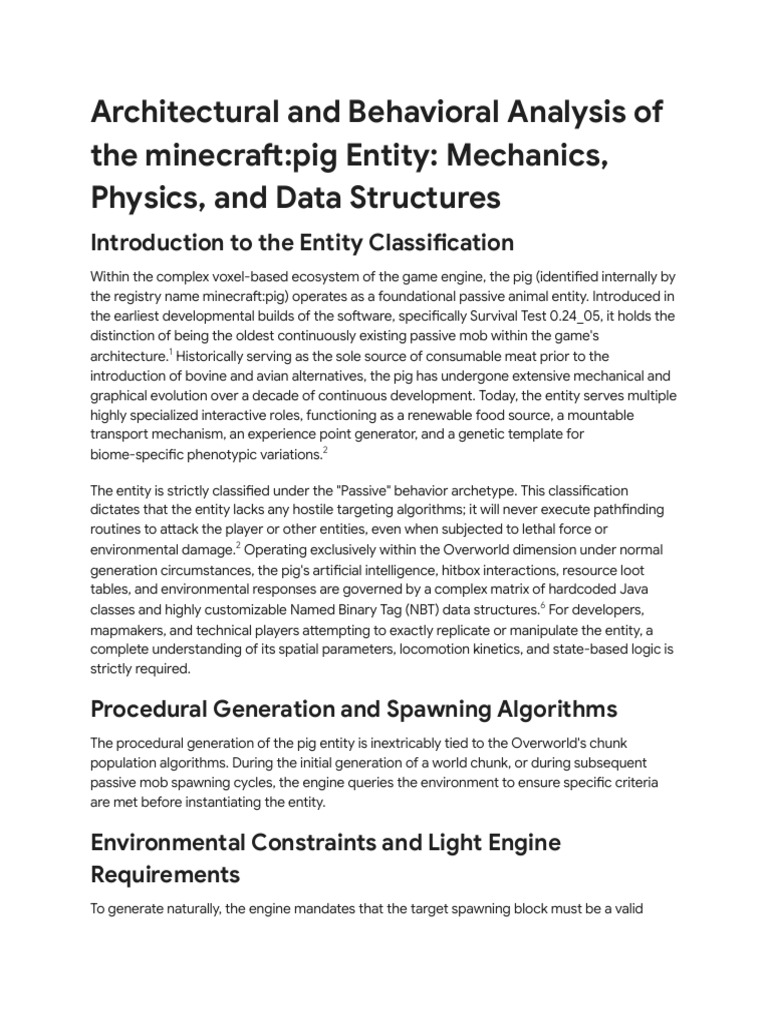 Minecraft Pig Replication Breakdown | PDF