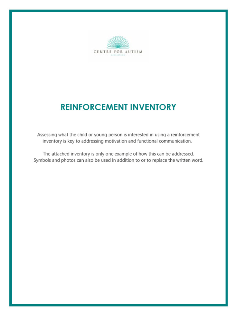 Reinforcement Inventory 1 | PDF