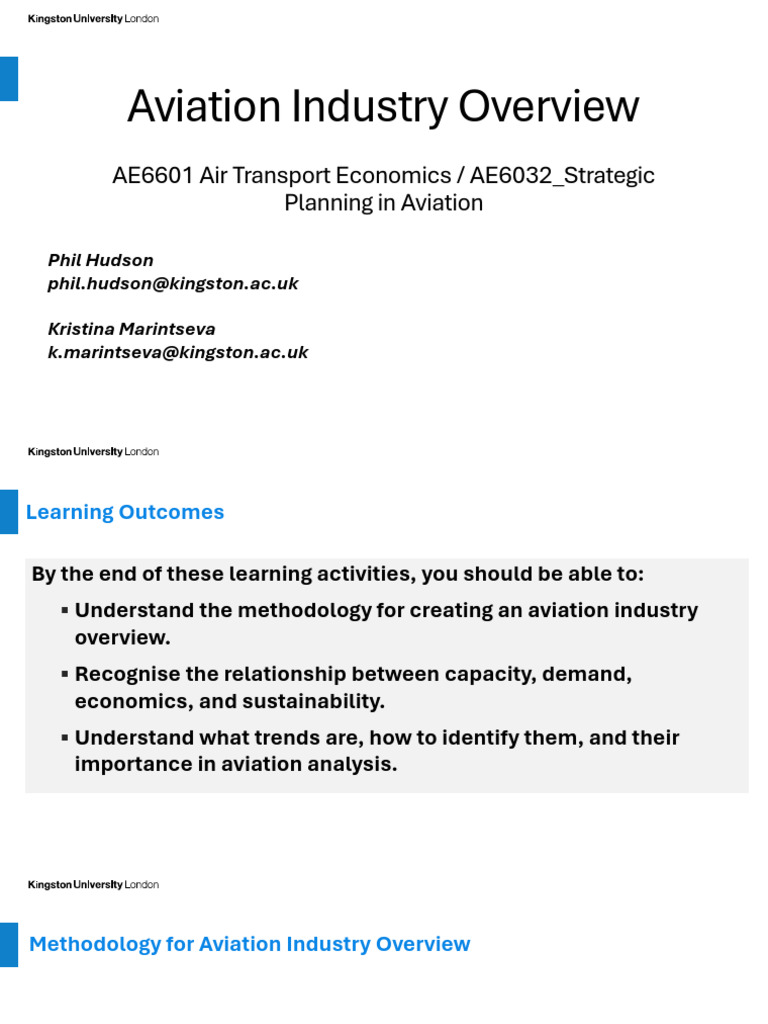 Aviation Industry Overview | PDF