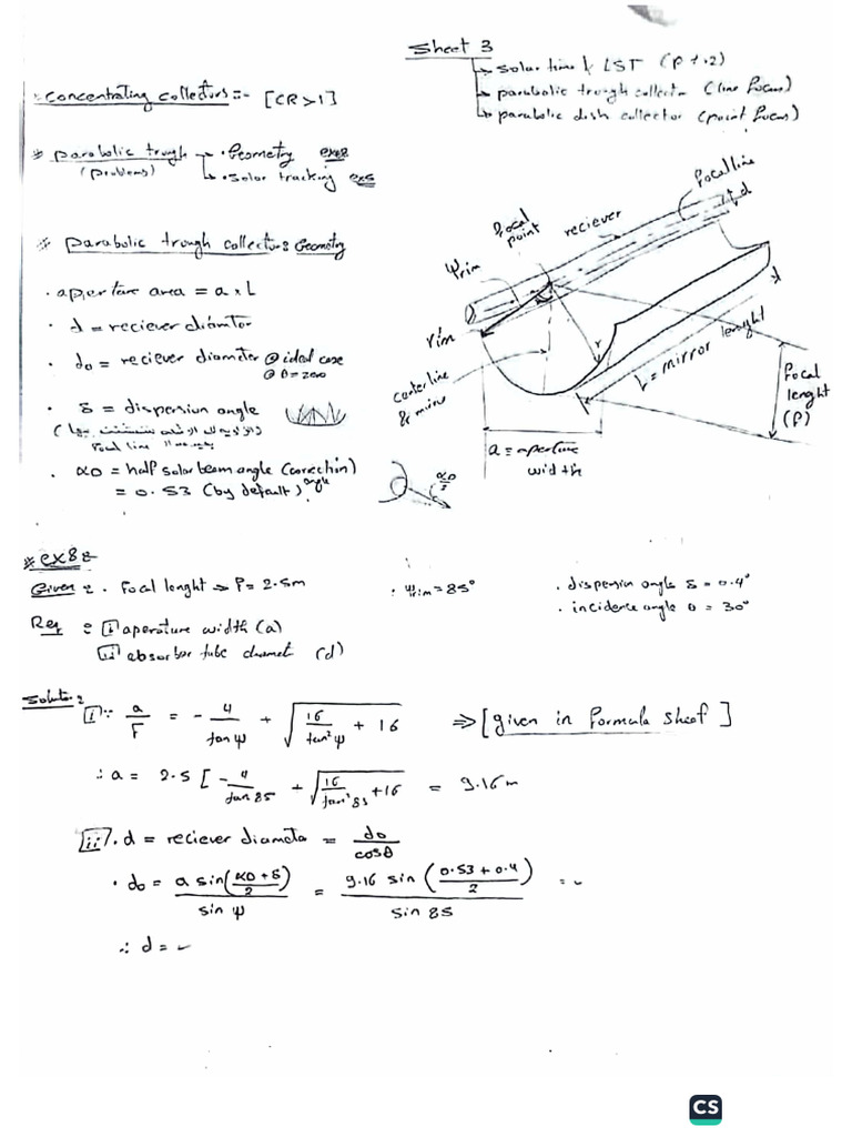 Sheet 3 - Solar Energy | PDF