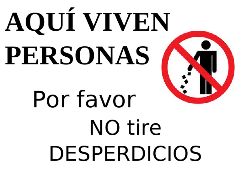 Aviso-No Botar Basura | PDF