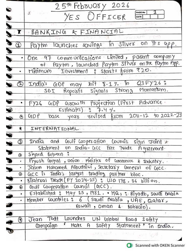 25 Feb 26, Handwritten Notes | PDF