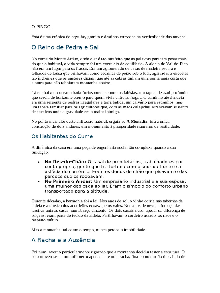 O Pingo | PDF