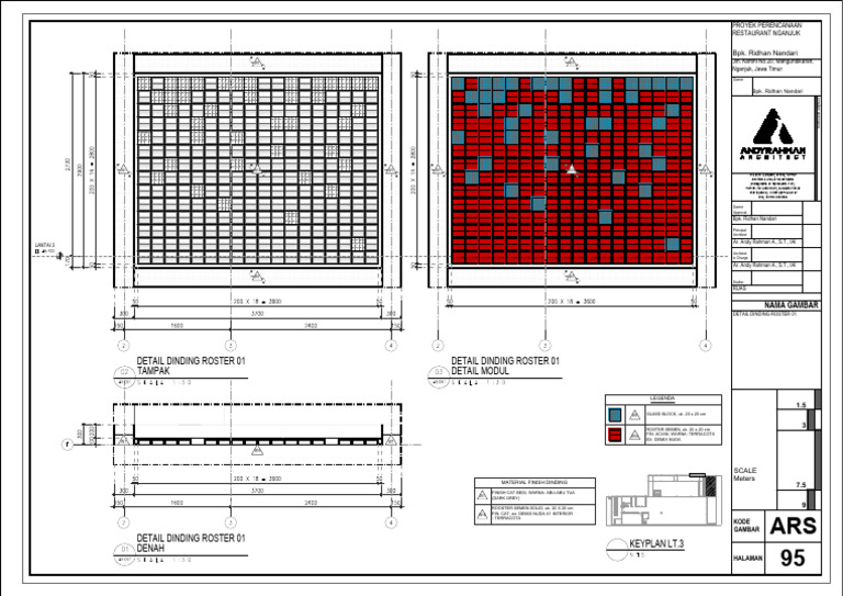 95 Detail Dinding Roster 01 | PDF