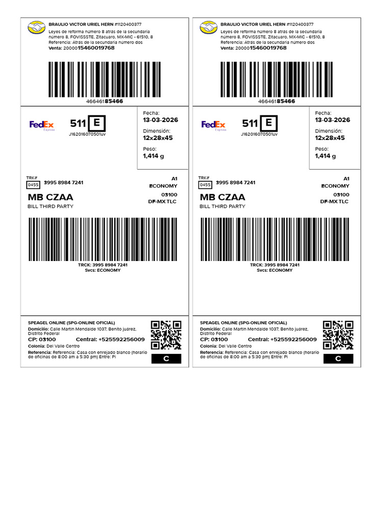 Shipment Labels 260316134420 | PDF