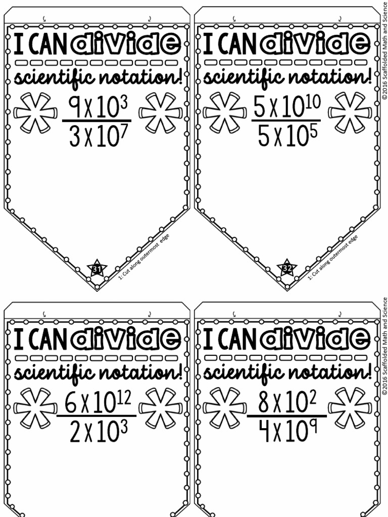 Dividing Scientific Notation FREE Pennants | PDF
