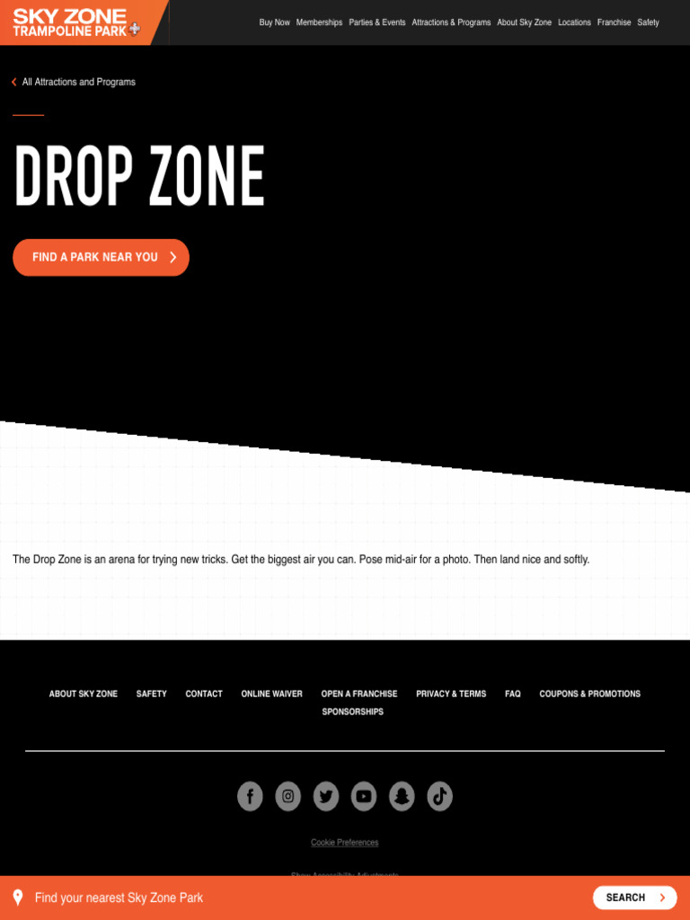 Attractions & Programs Sky Zone Trampoline Park+ | PDF